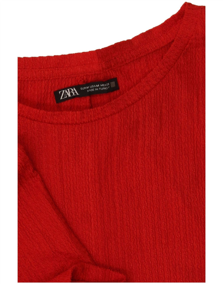 Blusa feminina Zara UK 12 vermelho médio
