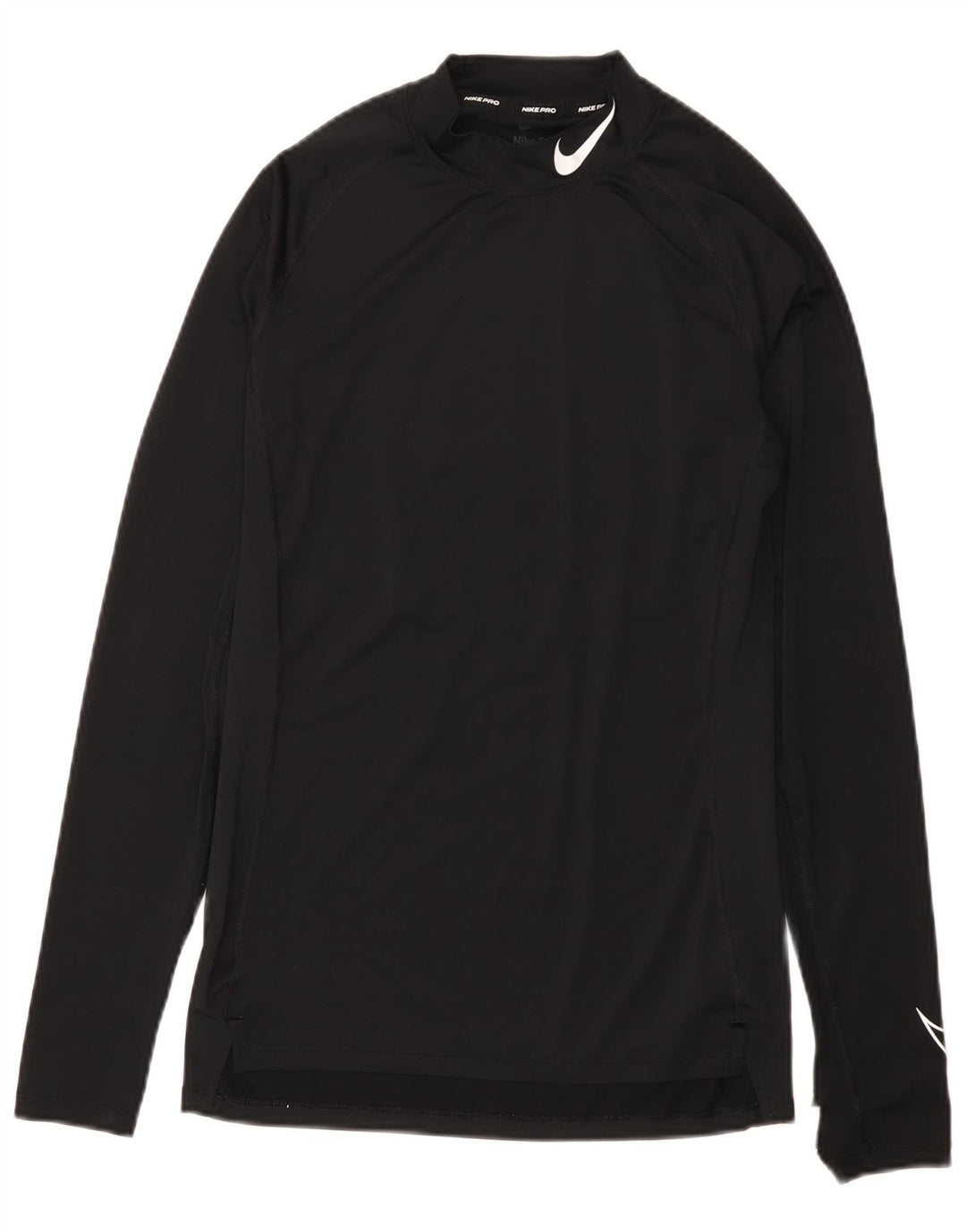 Top gráfico Nike masculino Dri Fit manga comprida poliéster preto médio