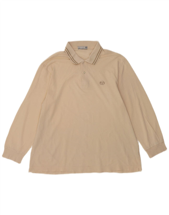 Camisa polo masculina de manga comprida Sergio Tacchini XL bege