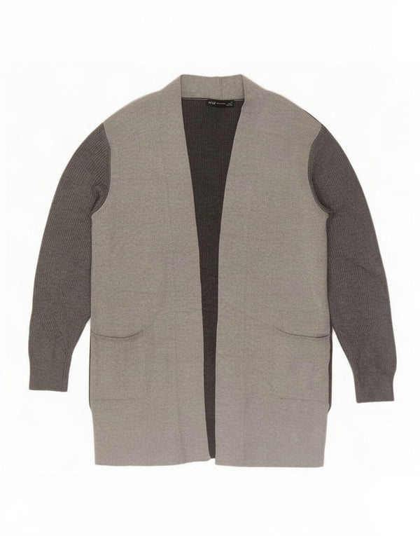 Suéter cardigã feminino Longline Marks & Spencer Reino Unido 14 grande cinza