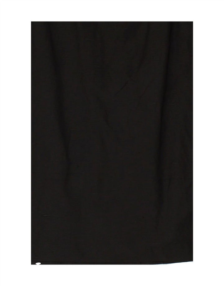 CAROL Womens Straight Skirt IT 44 Medium W28 Black Cotton | Vintage Carol | Thrift | Second-Hand Carol | Used Clothing | Messina Hembry 