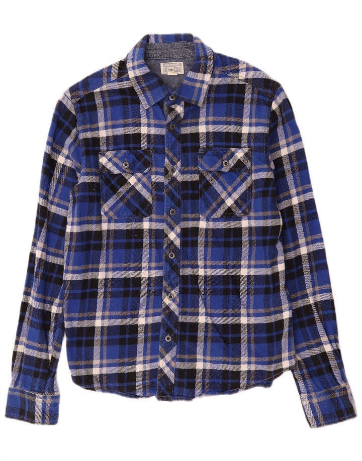 Camisa Converse Masculina Flanela Média Xadrez Azul