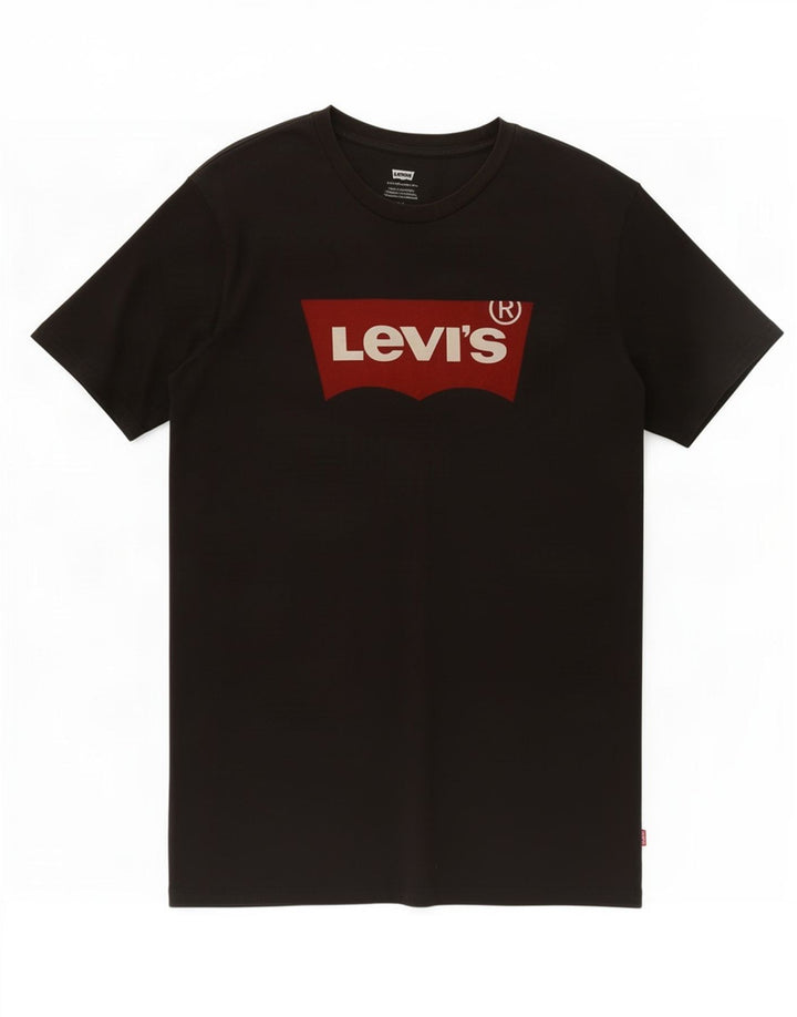 Camiseta gráfica masculina Levi's Top médio algodão preto
