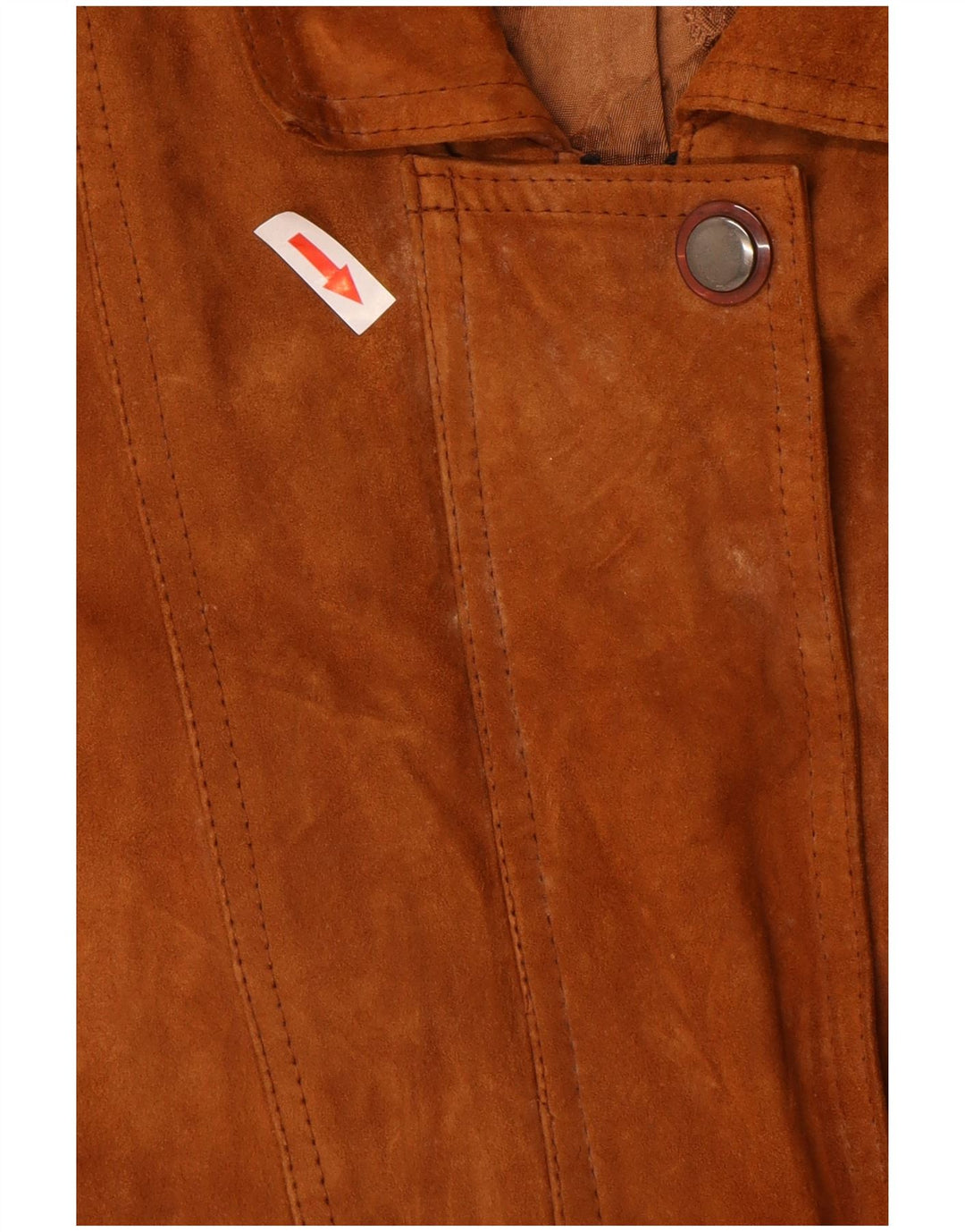 Sobretudo de camurça vintage feminino Reino Unido 16 grande marrom