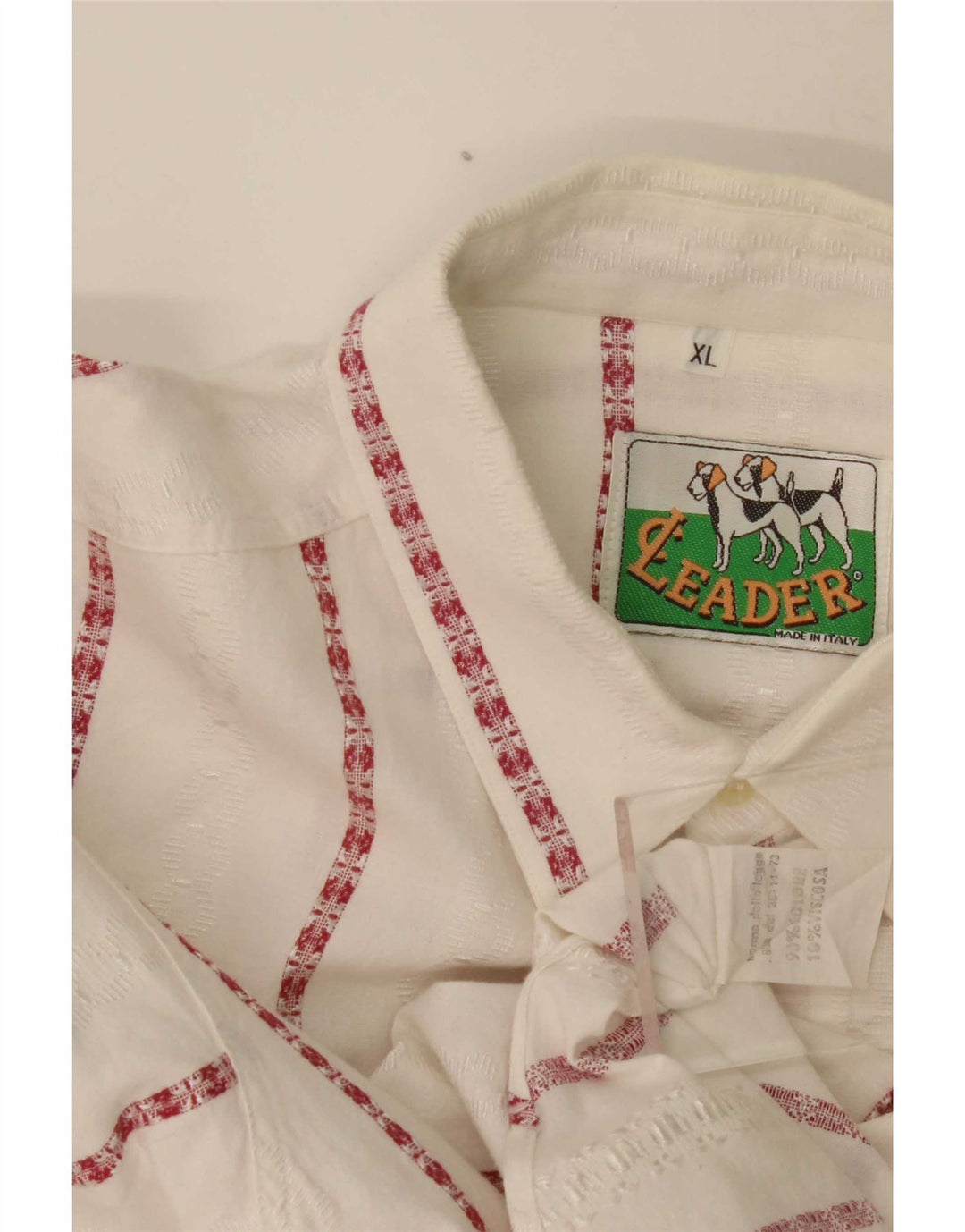 Camisa masculina Leader XL algodão listrado branco