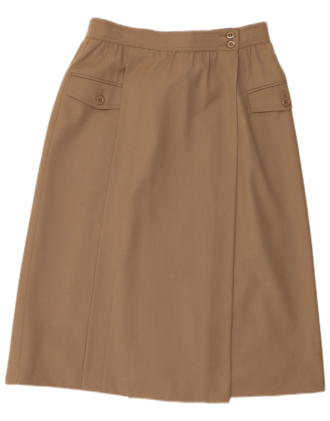 Escada Midi Wrap Saia Feminina EU 38 Médio W28 Marrom Nova Lã