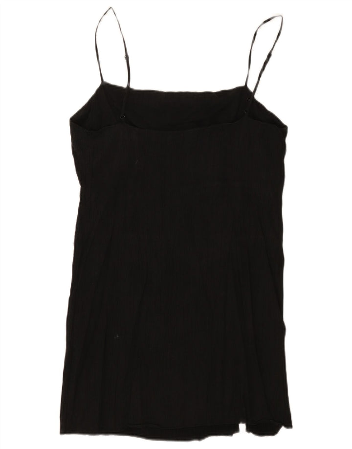 Vestido slip feminino Zara Reino Unido 14 grande viscose preta