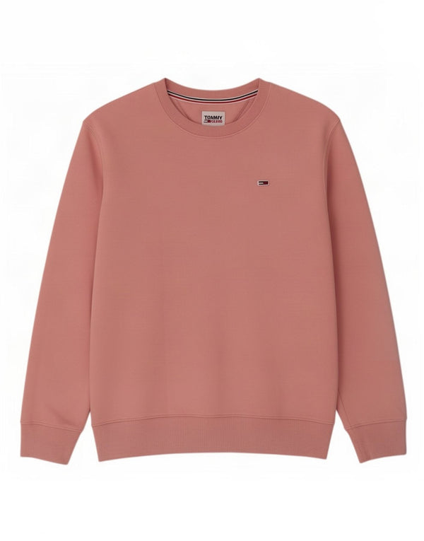 Tommy Hilfiger moletom masculino jumper grande algodão rosa