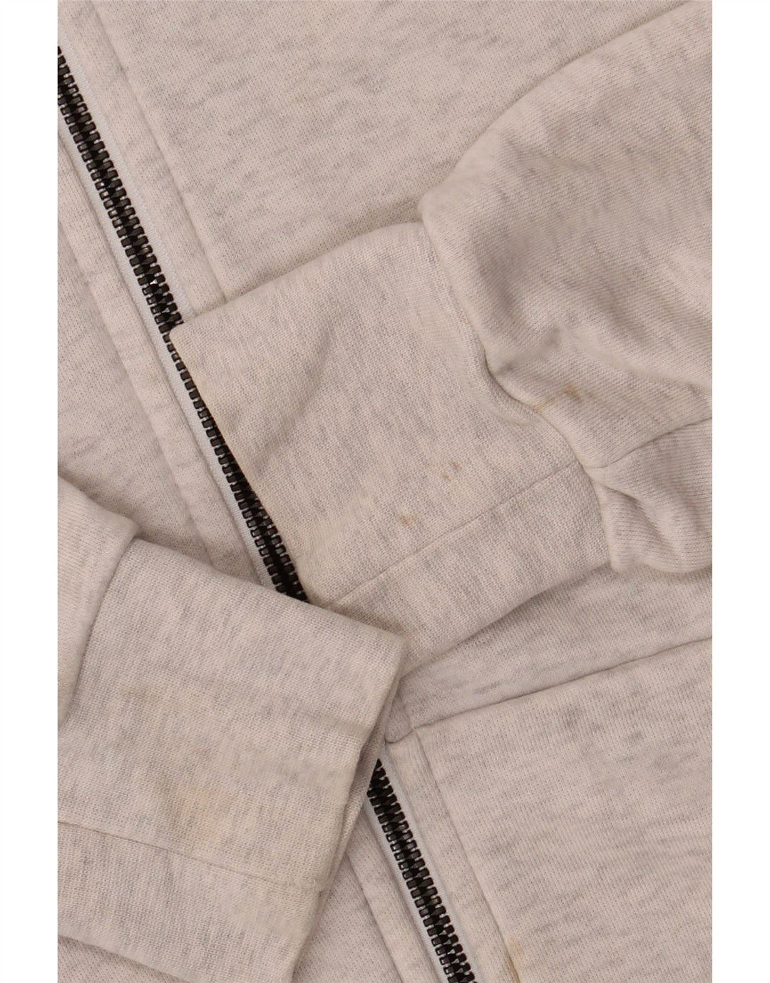 ADIDAS Mens Graphic Zip Hoodie Sweater Small White Cotton