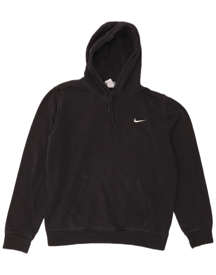 Nike Mens Hoodie Jumper Grande Algodão Preto