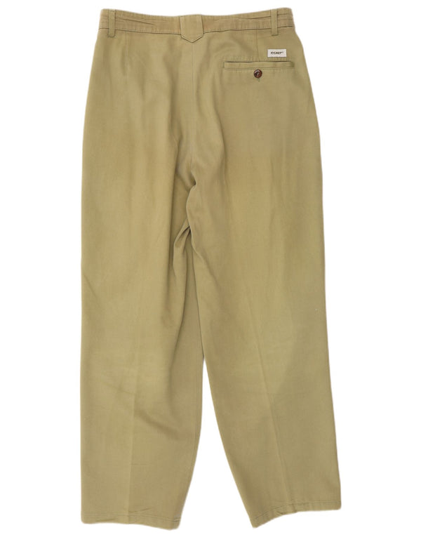 Calça masculina vintage com pega W28 L29 algodão verde