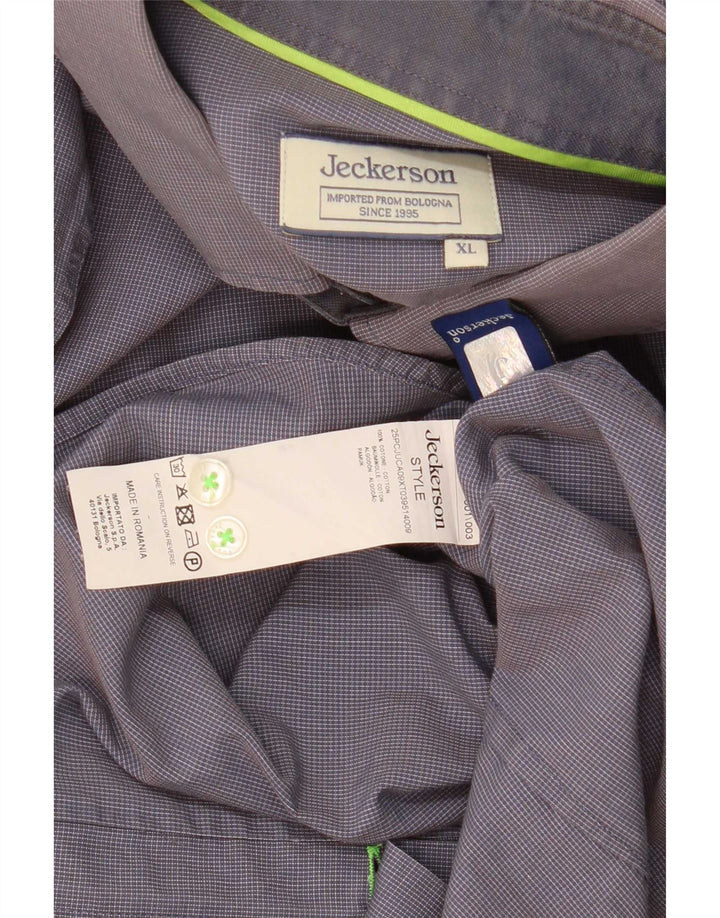 Camisa masculina Jeckerson XL azul xadrez algodão