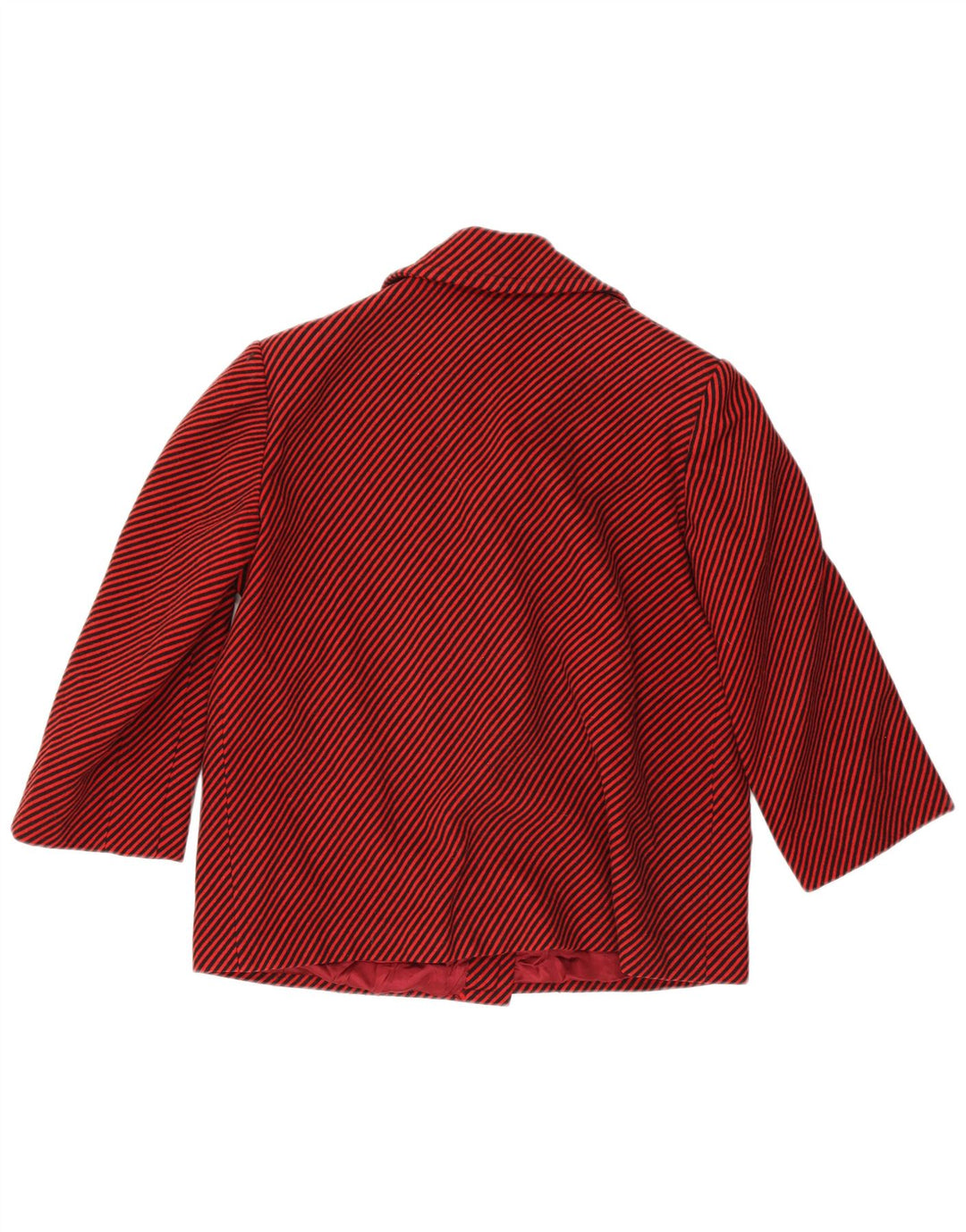 Jaqueta Blazer Feminina Vintage com 3 Botões Reino Unido 18 XL Riscas Vermelhas