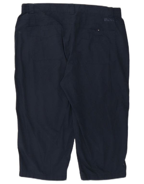 Calça capri feminina Mountain Warehouse UK 16 grande W34 L19 azul marinho