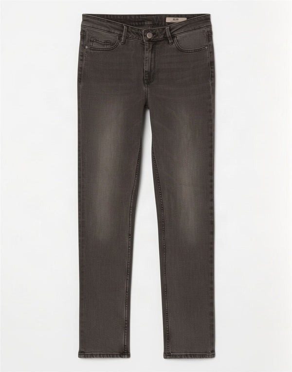 Marks & Spencer Womens Slim Jeans UK 10 Small W27 L29 Grey Cotton