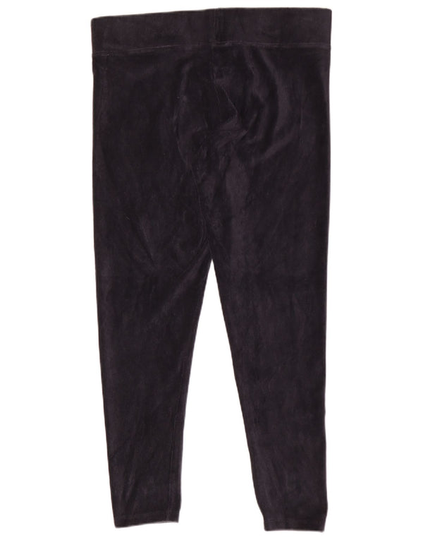 Leggings femininas de veludo cotelê Marks & Spencer UK 14 grande algodão azul marinho