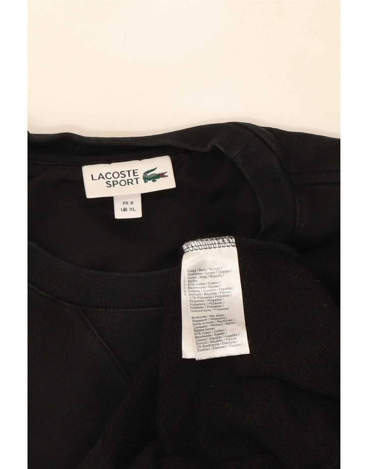 Lacoste moletom masculino tamanho 6 XL algodão preto