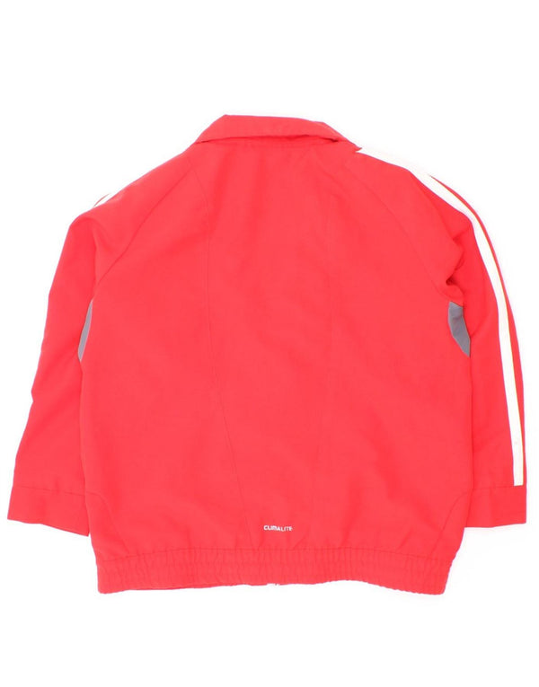Jaqueta Adidas Boys Climalite Tracksuit Top 4-5 Anos Vermelho Colorblock