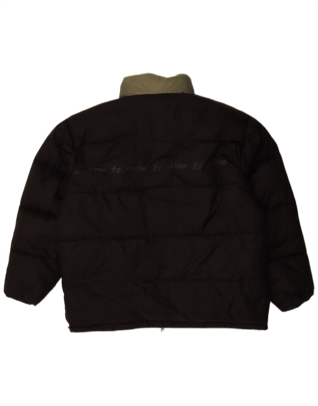 Jaqueta acolchoada masculina BLEND com ajuste solto e gráfico UK 40 grande bloco colorido vermelho