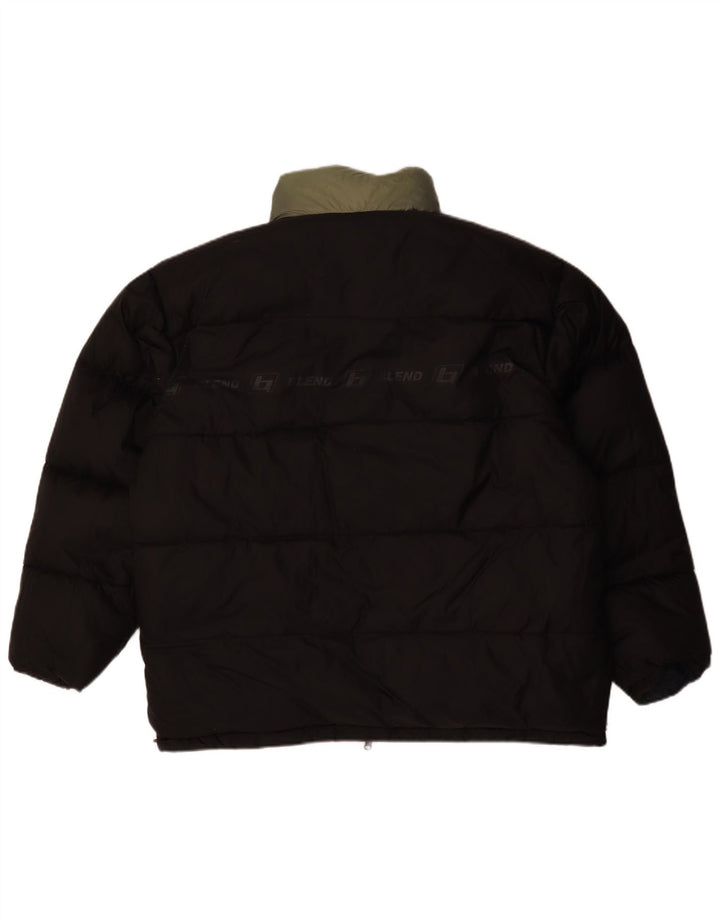 Jaqueta acolchoada masculina BLEND com ajuste solto e gráfico UK 40 grande bloco colorido vermelho