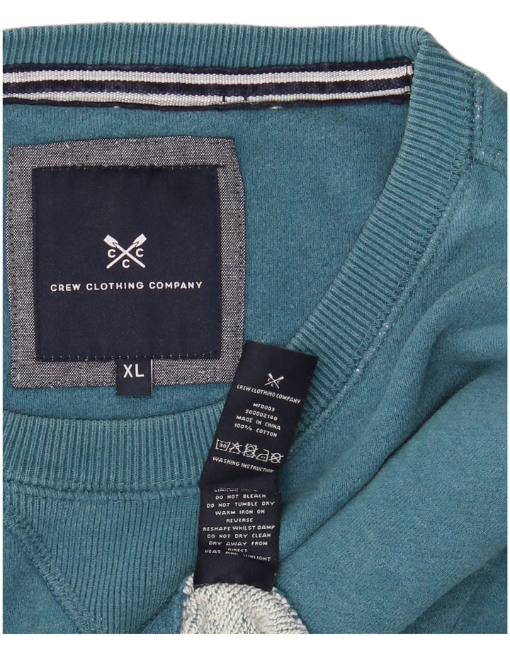 Crew Clothing Mens Moletom Jumper XL Algodão Azul