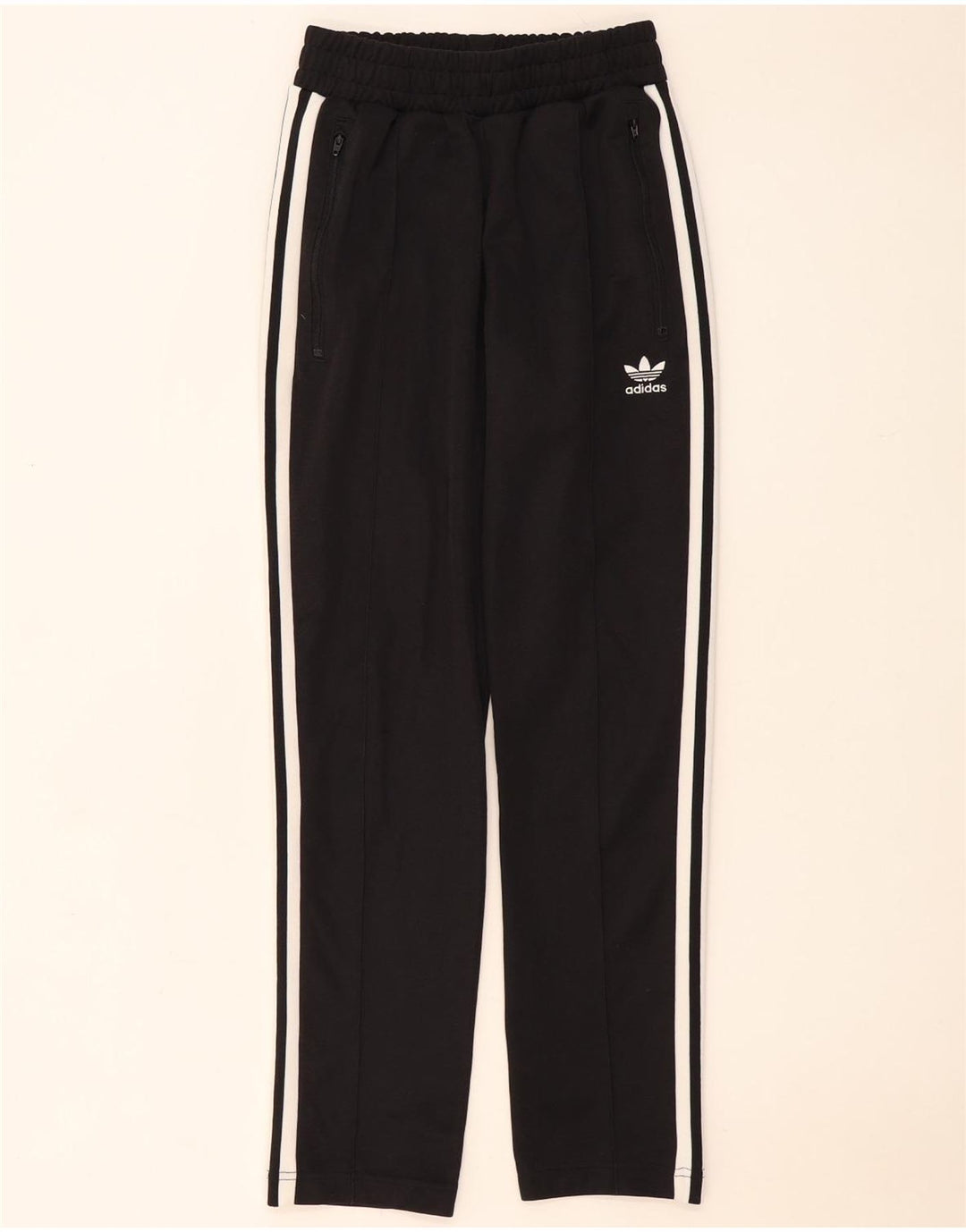 Calça de treino masculina Adidas pequena de algodão preto