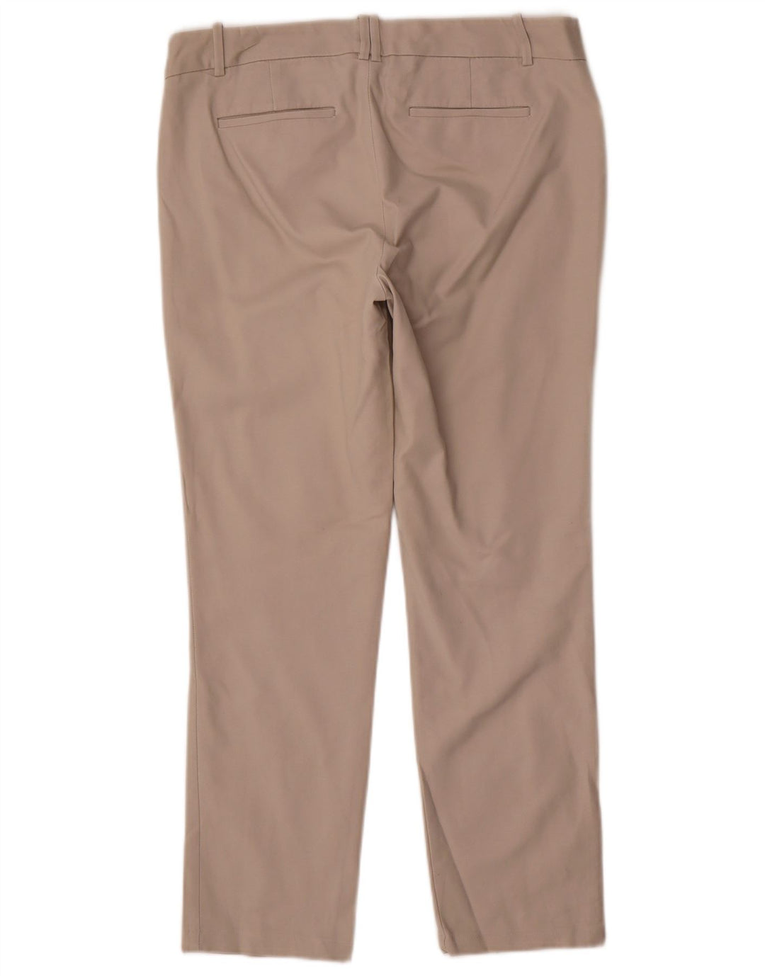 Calça feminina casual Calvin Klein reta US 8 médio W32 L28 bege