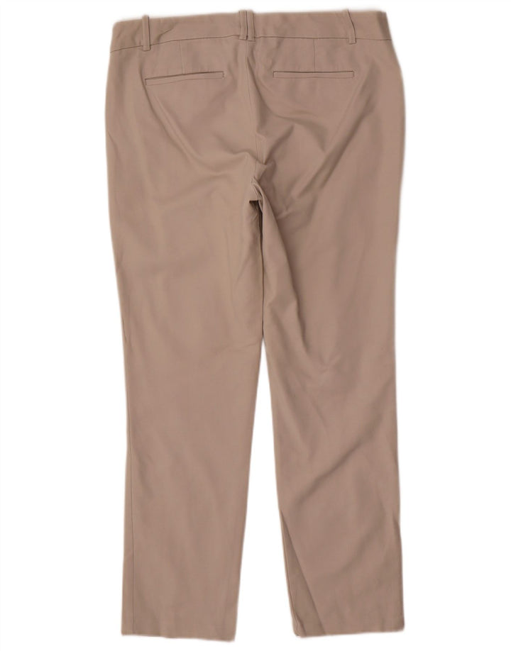 Calça feminina casual Calvin Klein reta US 8 médio W32 L28 bege