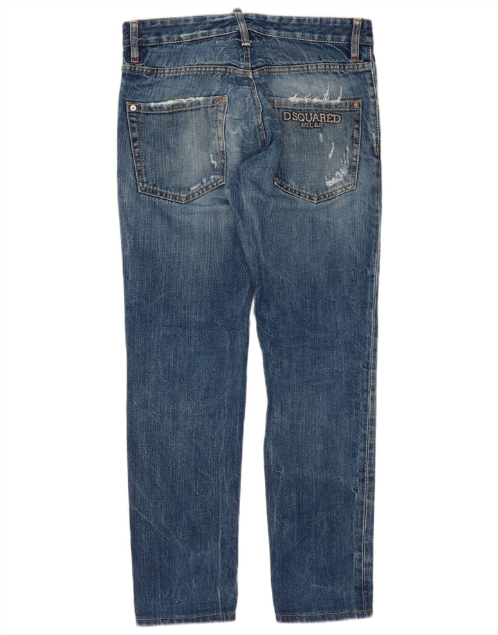 Dsquared Masculino Distressed Slim Jeans IT 46 Pequeno W32 L30 Azul Algodão