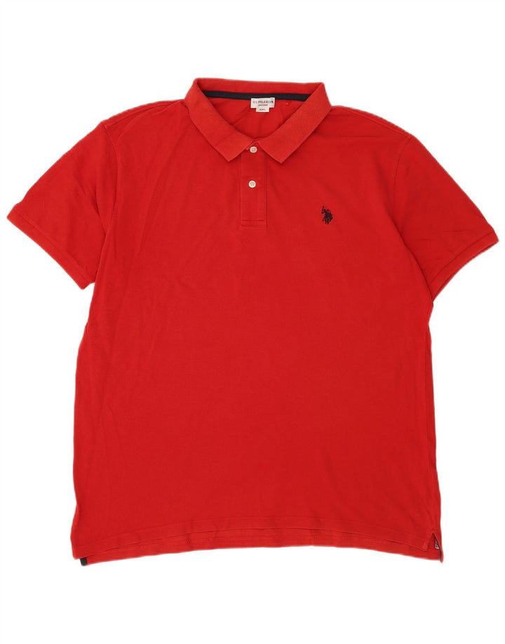 US Polo Assn. Camisa pólo masculina 2XL vermelha