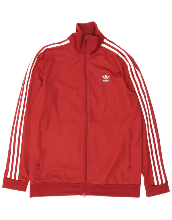 Adidas Mens Treino Top Jaqueta Grande Poliéster Borgonha