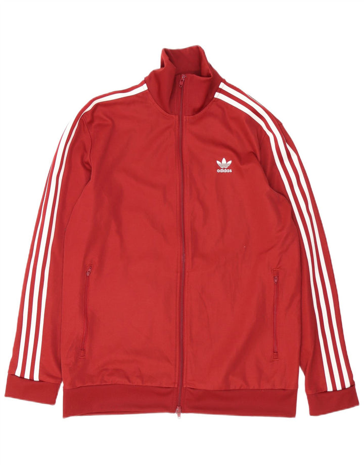 Adidas Mens Treino Top Jaqueta Grande Poliéster Borgonha