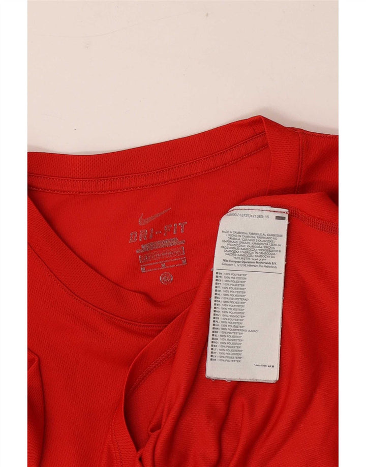 Camiseta Nike masculina gráfica Top médio poliéster vermelho