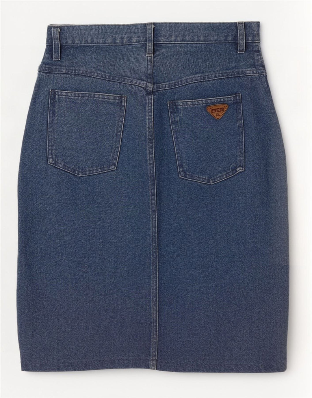 Saia jeans feminina Iber W28 azul médio