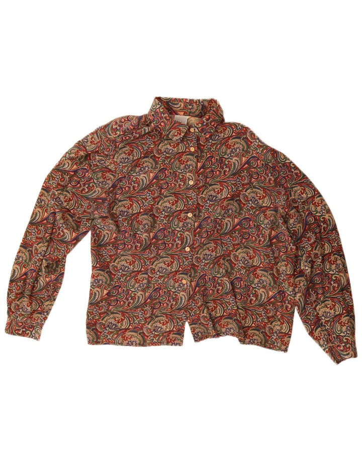 Blusa feminina grande Andrea Mare Reino Unido 16 grande paisley multicolorida
