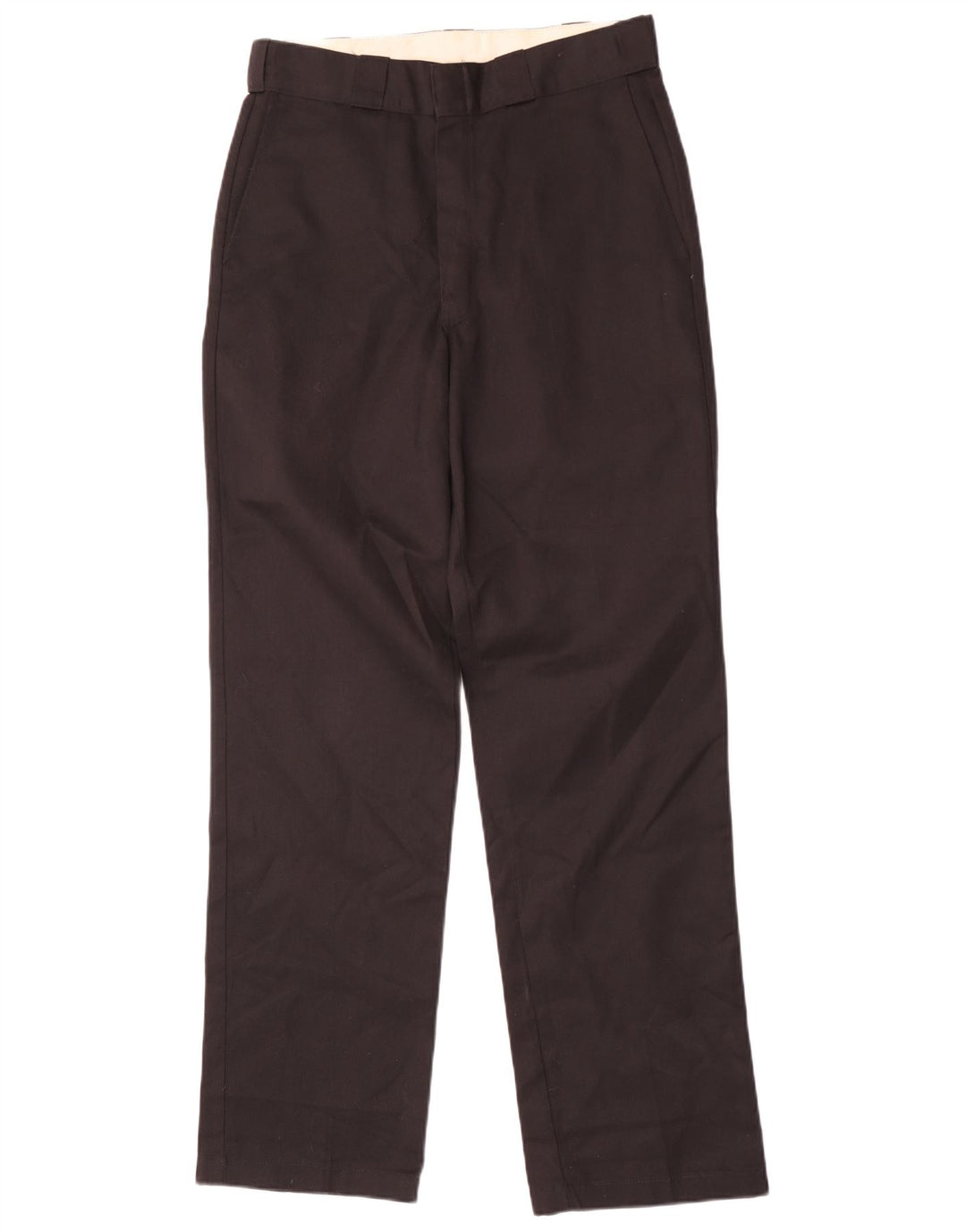 Calças Chino retas masculinas Dickies W32 L34 poliéster preto