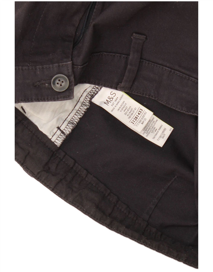 Shorts chino masculino Marks & Spencer W32 algodão azul marinho médio