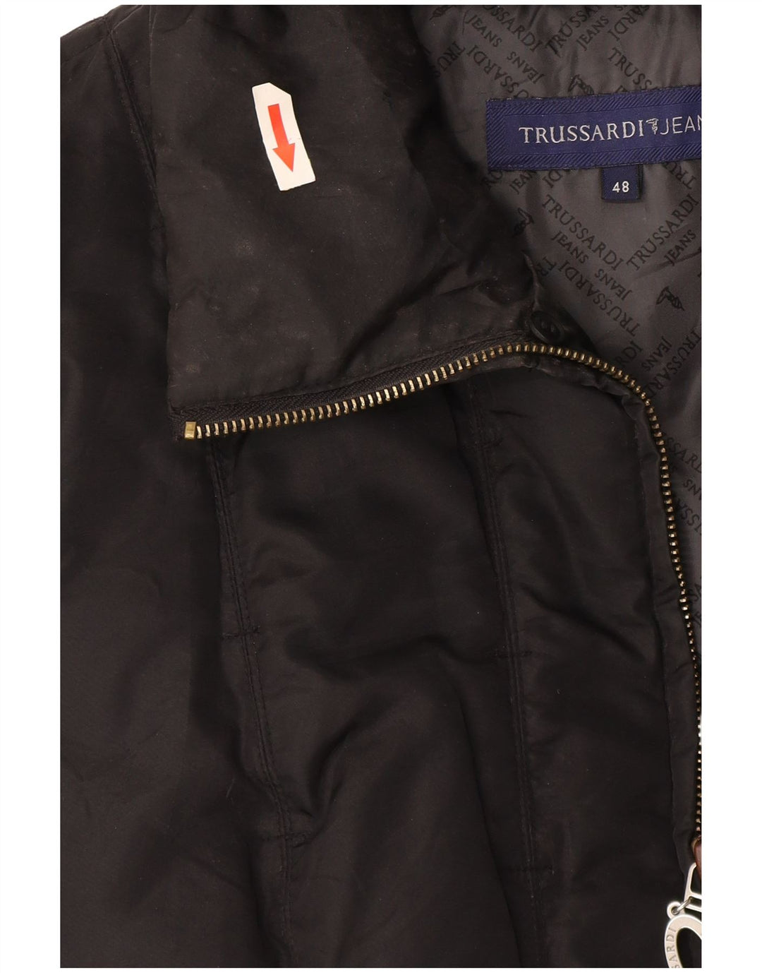 Jaqueta acolchoada feminina Trussardi IT 48 XL preta poliamida