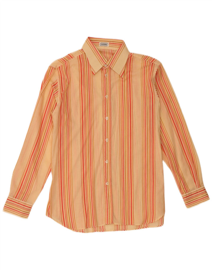 Camisa masculina Cassera listrada laranja média