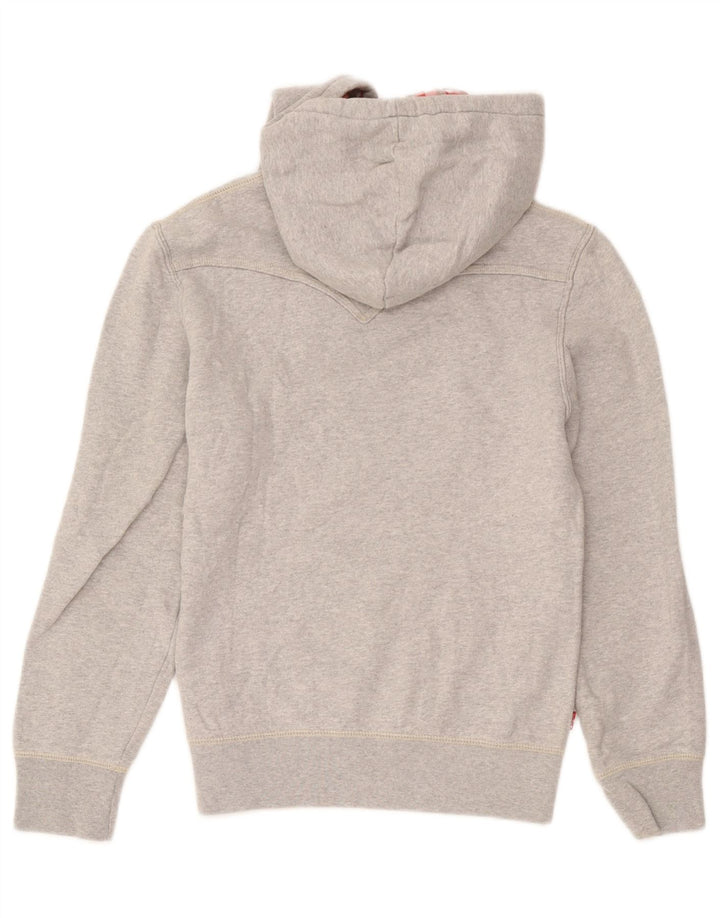 Suéter com capuz gráfico masculino Levi's pequeno algodão cinza