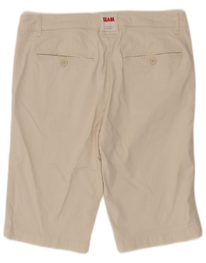 Slam Womens Chino Shorts IT 46 Grande W32 Algodão Bege