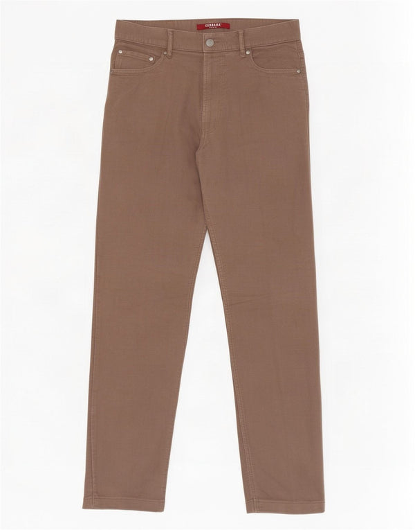 Calça Carrera masculina reta casual W33 L29 algodão bege
