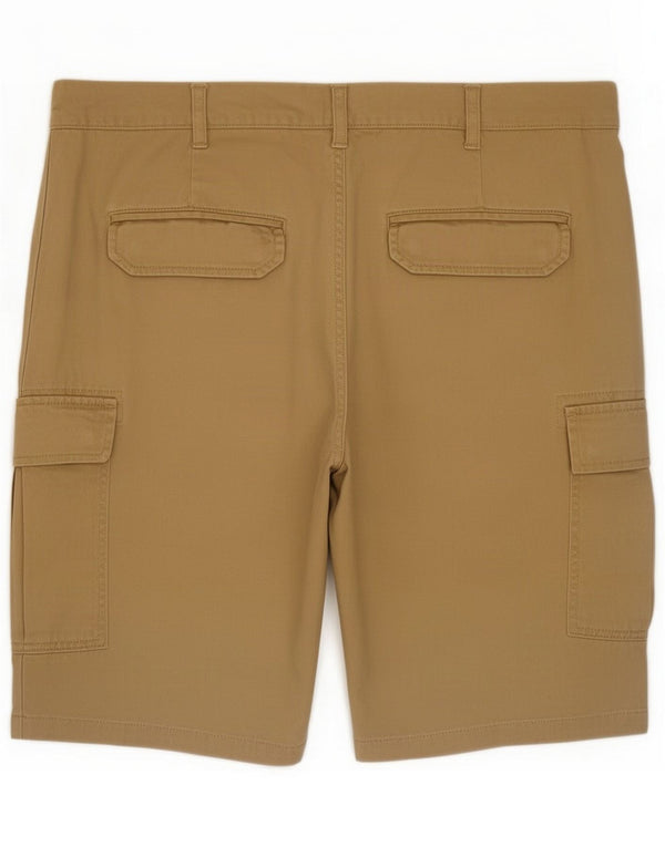 OVS Mens Regular Cargo Shorts IT 54 XL W38 Khaki Cotton