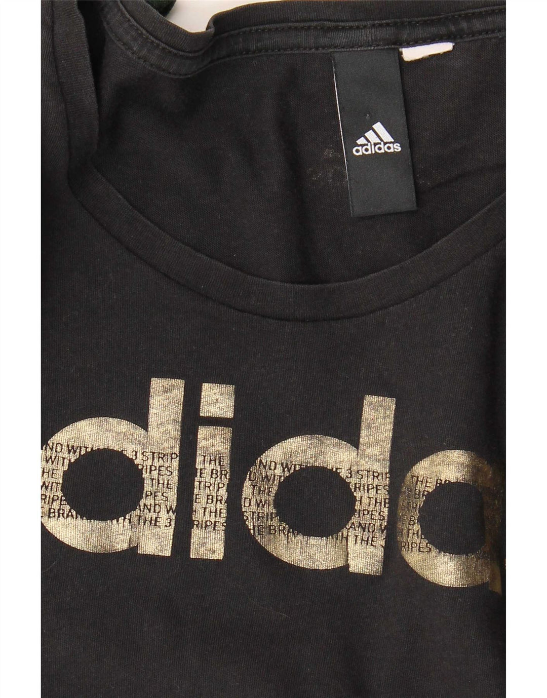 Camiseta Adidas Feminina Crop Graphic Top UK 12 Médio Preto