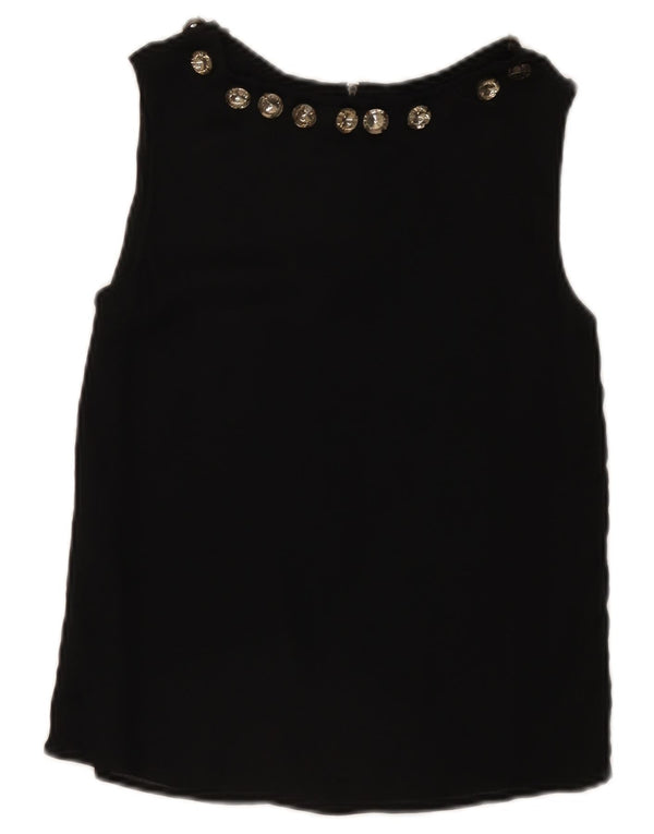 Zara Womens Sleeveless Blouse Top UK 6 XS Black