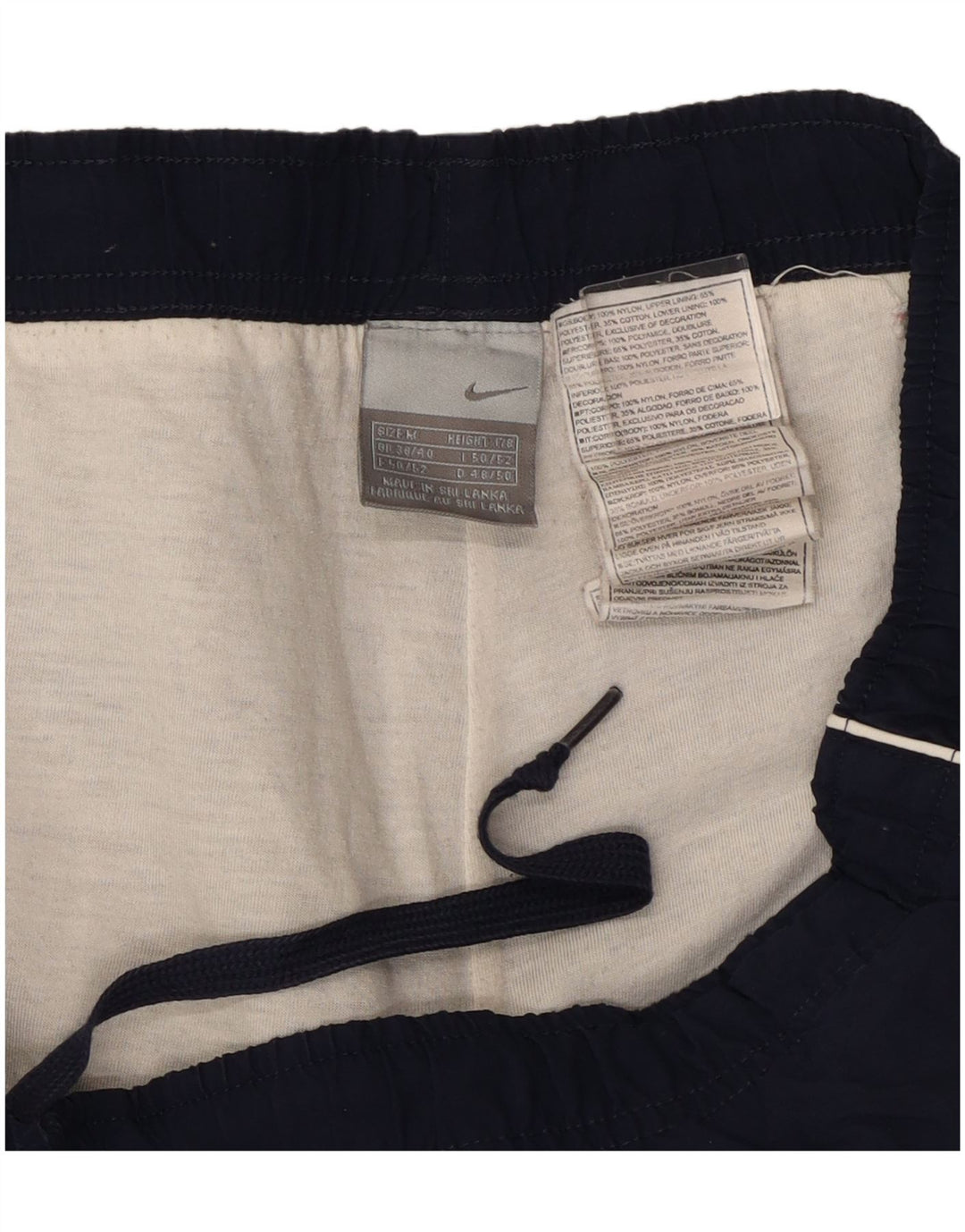 Calça de treino masculina Nike UK 38/40 médio azul marinho nylon