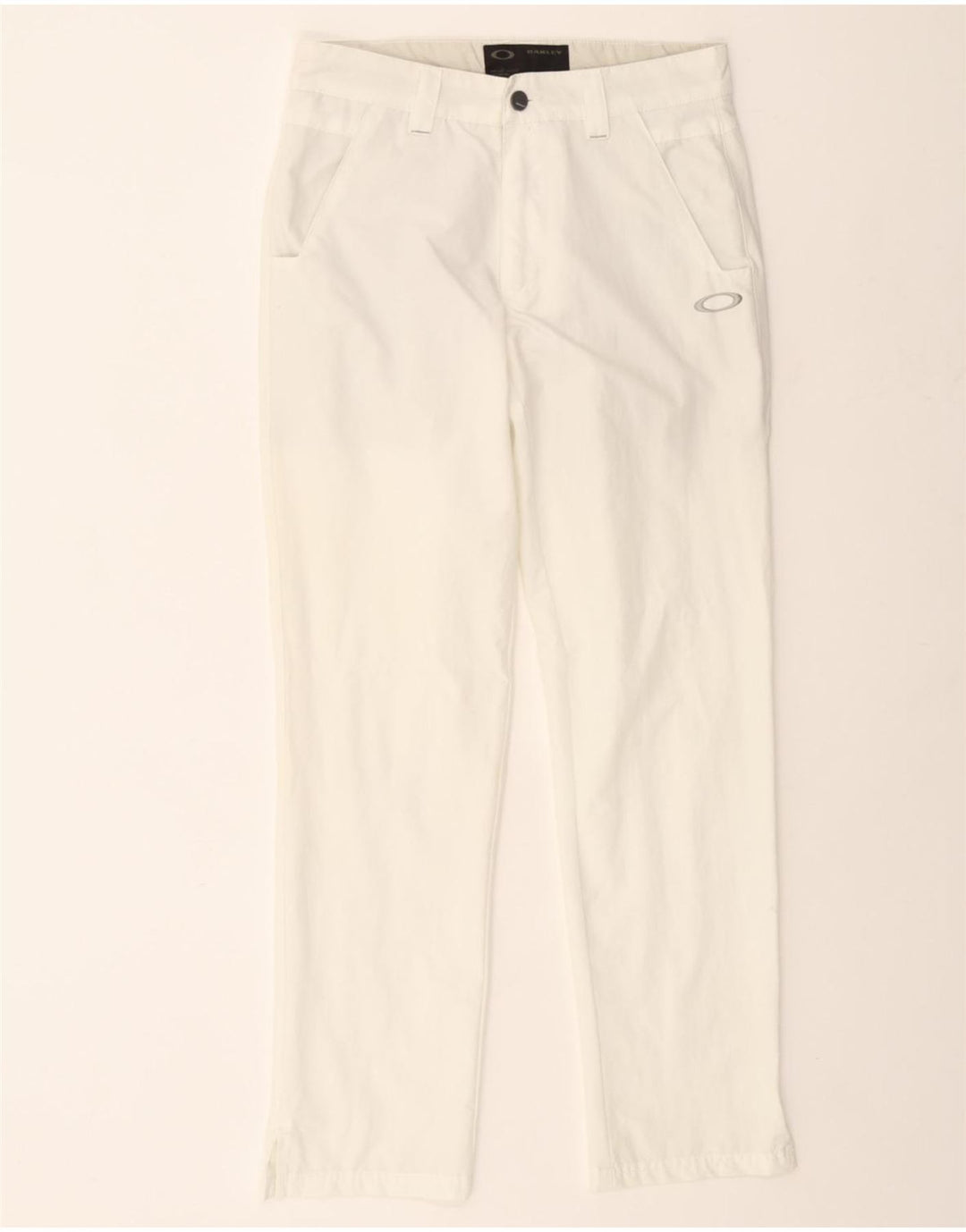 OAKLEY Mens Slim Chino Trousers W28 L30  White Nylon Vintage Oakley and Second-Hand Oakley from Messina Hembry 
