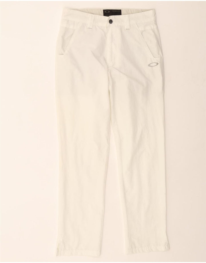 OAKLEY Mens Slim Chino Trousers W28 L30  White Nylon Vintage Oakley and Second-Hand Oakley from Messina Hembry 