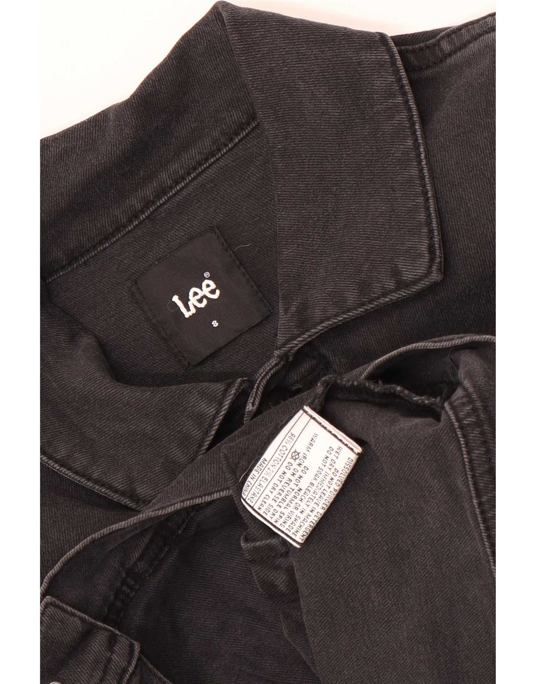 Lee Mens Denim Gilet UK 36 Pequeno Algodão Cinza