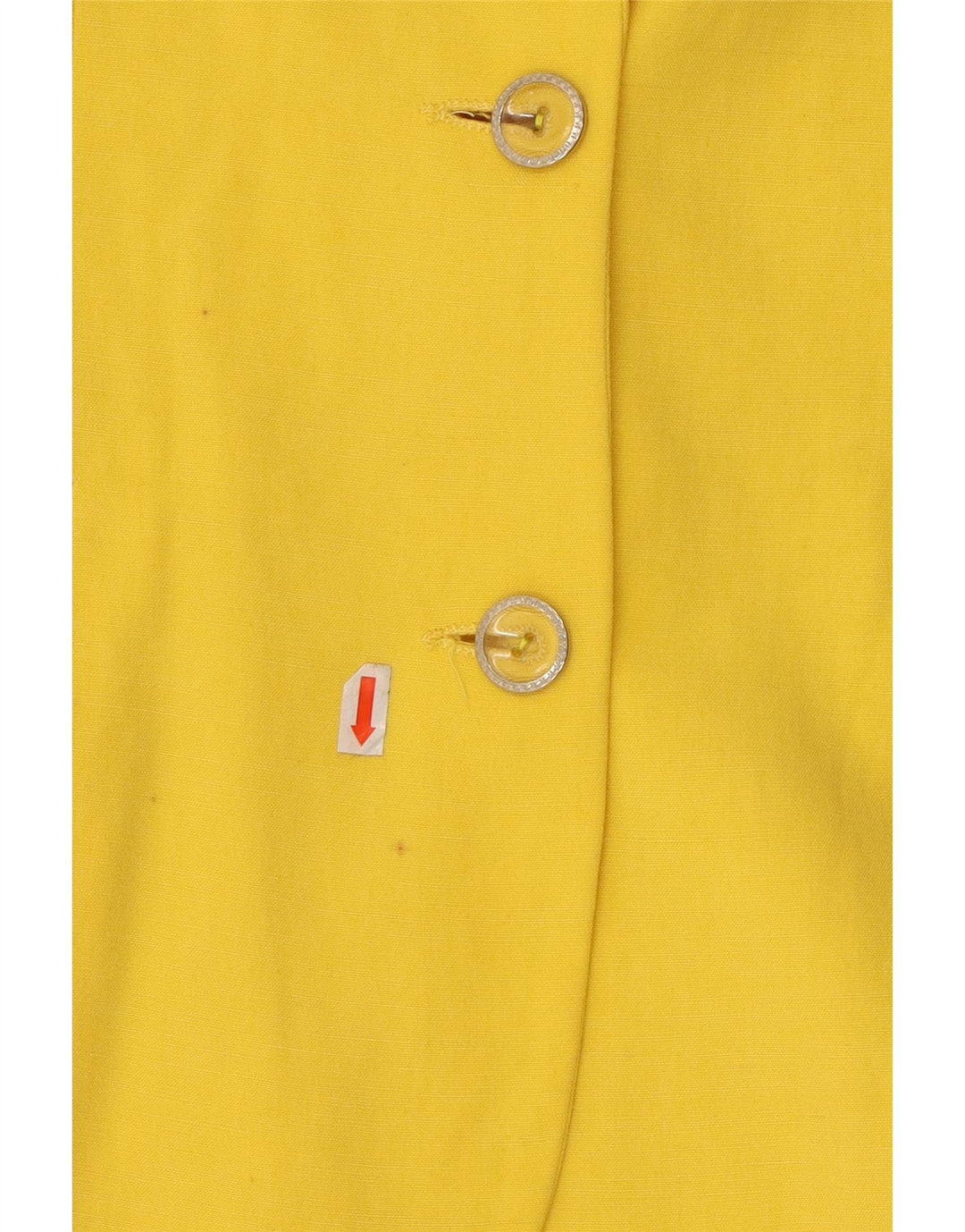 Jaqueta blazer feminina vintage de manga curta com 2 botões Reino Unido 12 amarelo médio